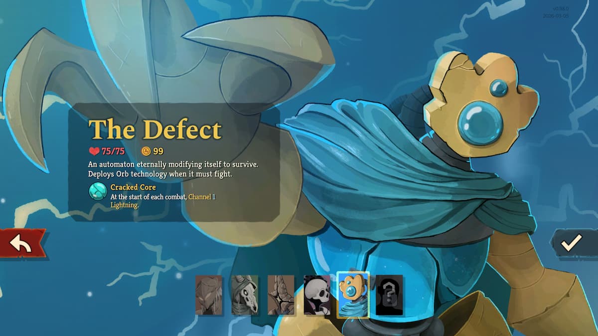 Defect character portrait in Slay the Spire 2