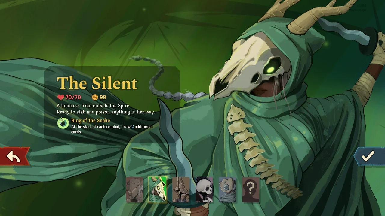 Silent character portrait in Slay the Spire 2